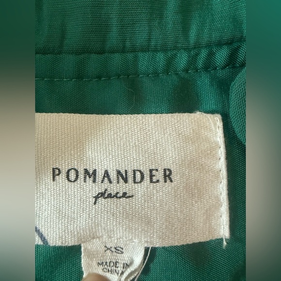 Pomander Place Rosemary Phillipa Wide Sleeves Stand Collar V Neck Blouse Size Xs - Picture 3 of 5